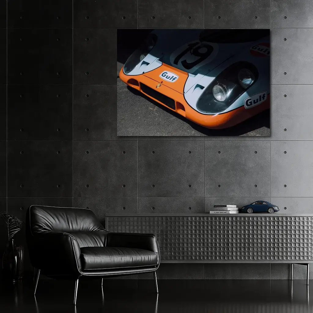 Porsche 917 Gulf Racing Livery Close Up – Wall Art