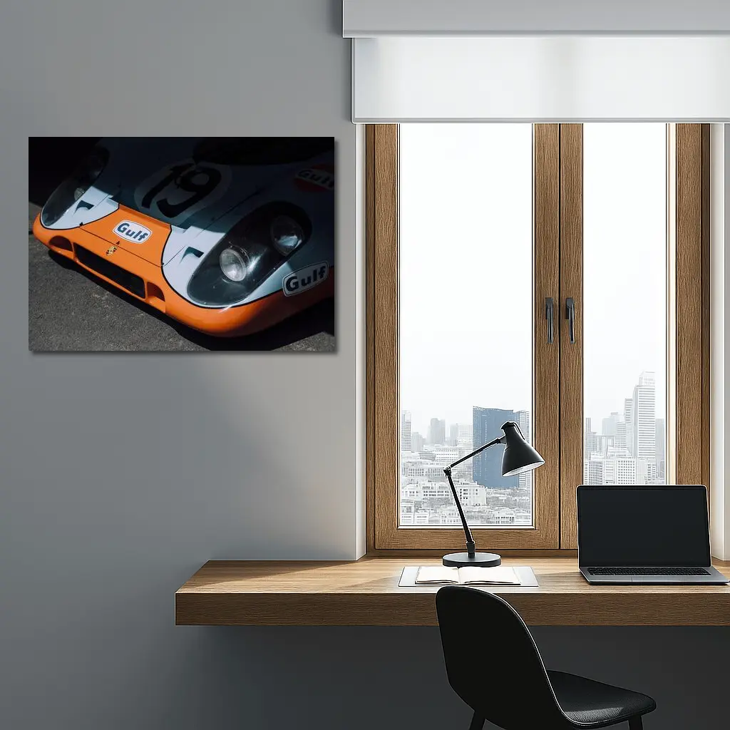 Porsche 917 Gulf Racing Livery Close Up – Wall Art
