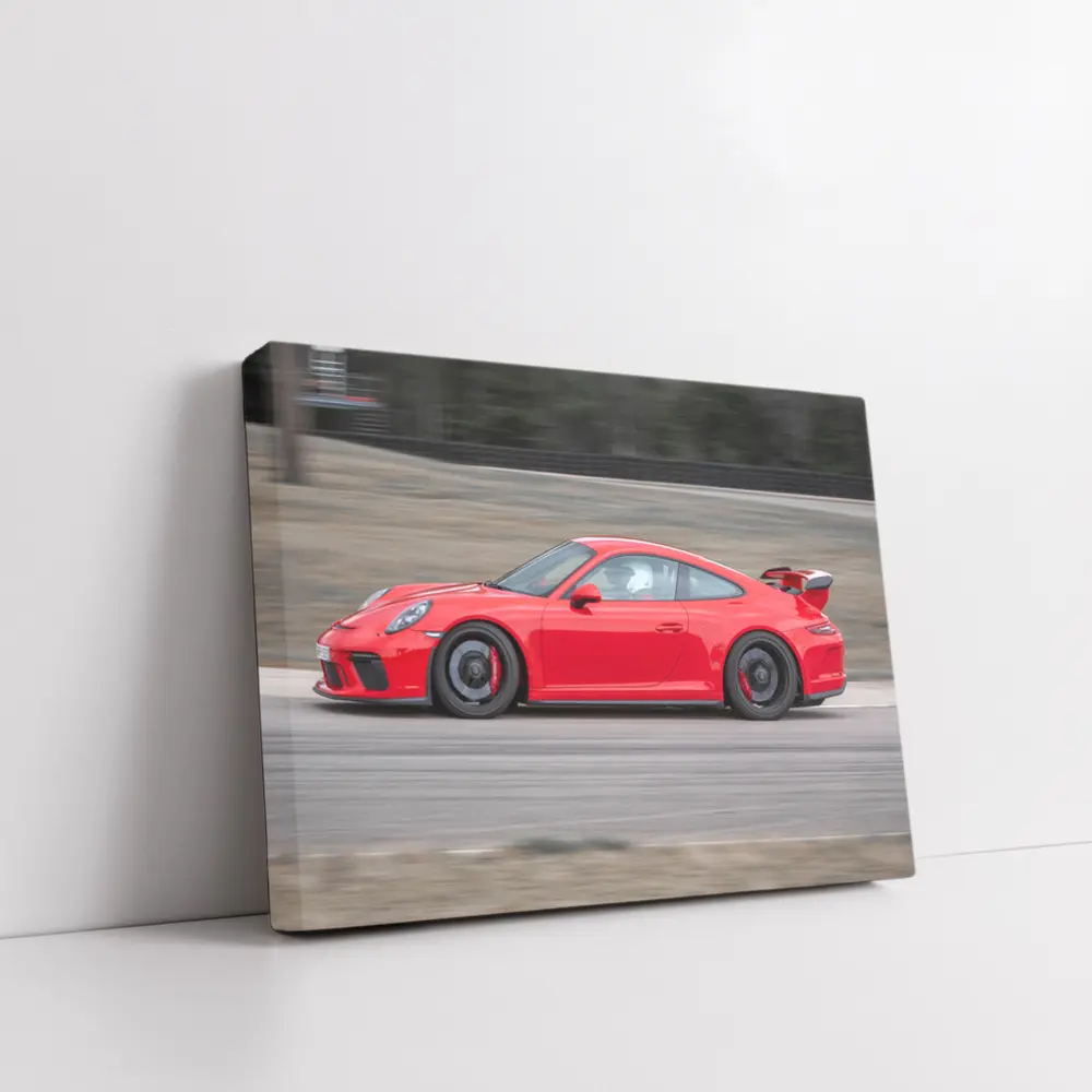 Red Porsche 911 GT3 On Track – Wall Art