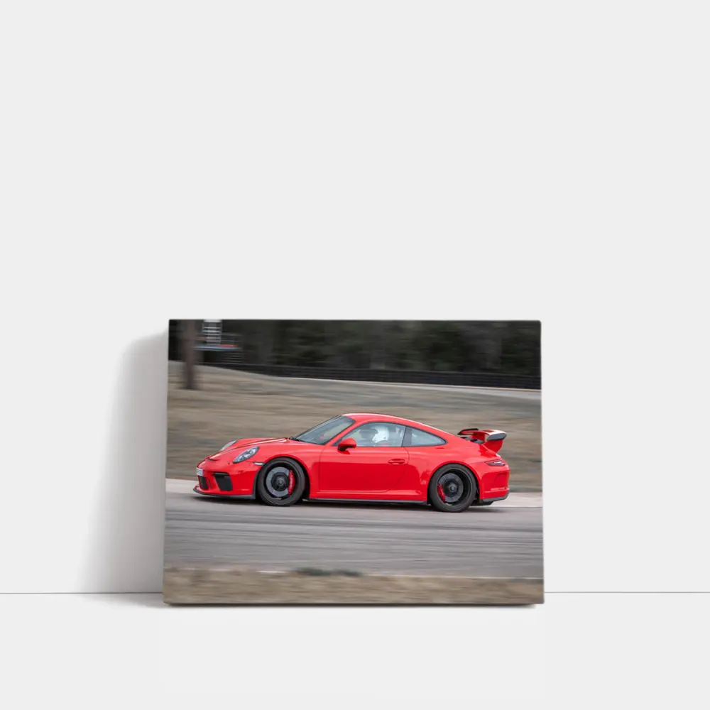 Red Porsche 911 GT3 On Track – Wall Art