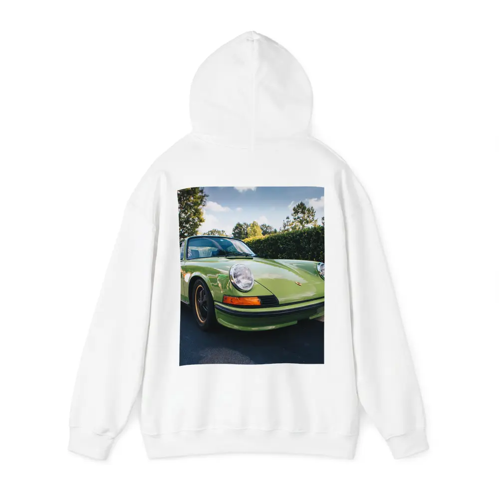 Porsche 911 Classic Green Car Parking Lot – Hoodies