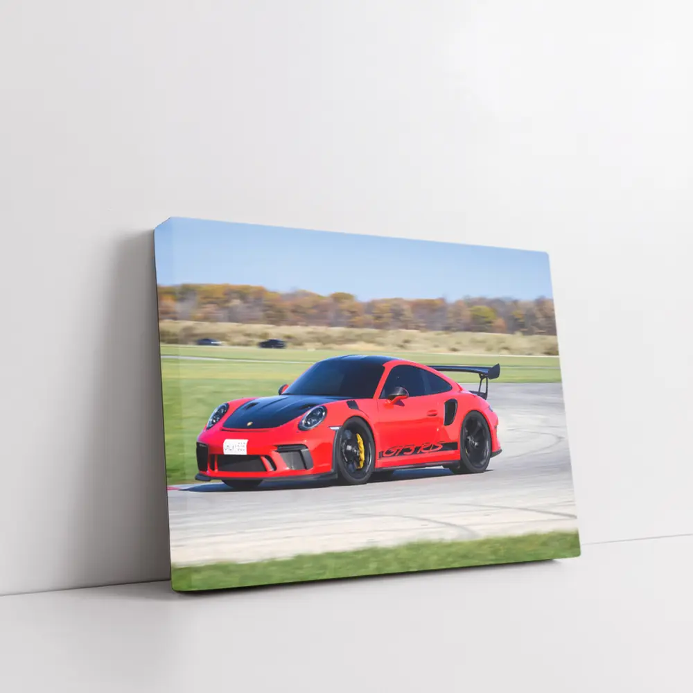 Red Porsche 911 GT3 RS On Track – Wall Art