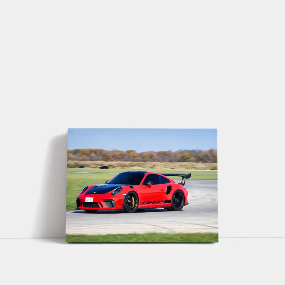 Red Porsche 911 GT3 RS On Track – Wall Art