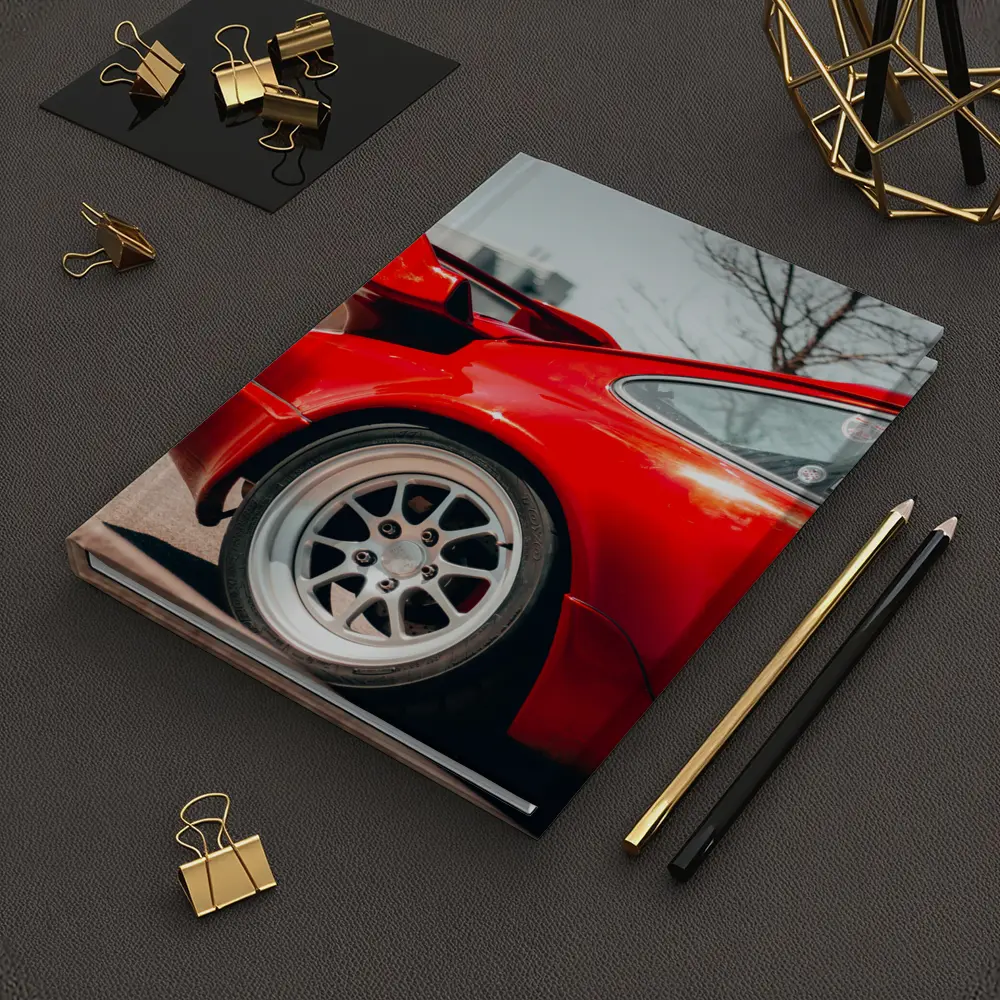 Red Porsche 911 Rear Wing Urban Street – Notebooks