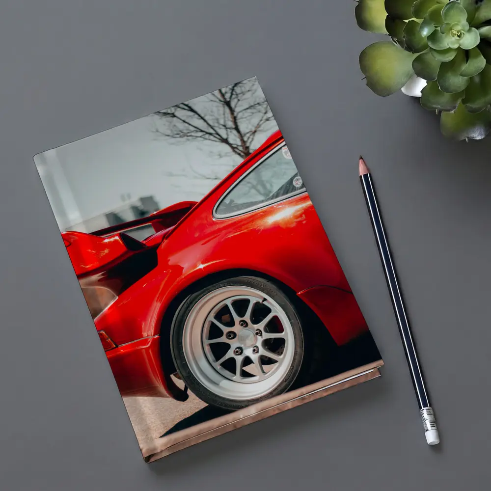 Red Porsche 911 Rear Wing Urban Street – Notebooks