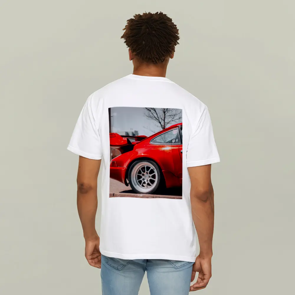 Red Porsche 911 Rear Wing Urban Street – T-Shirts