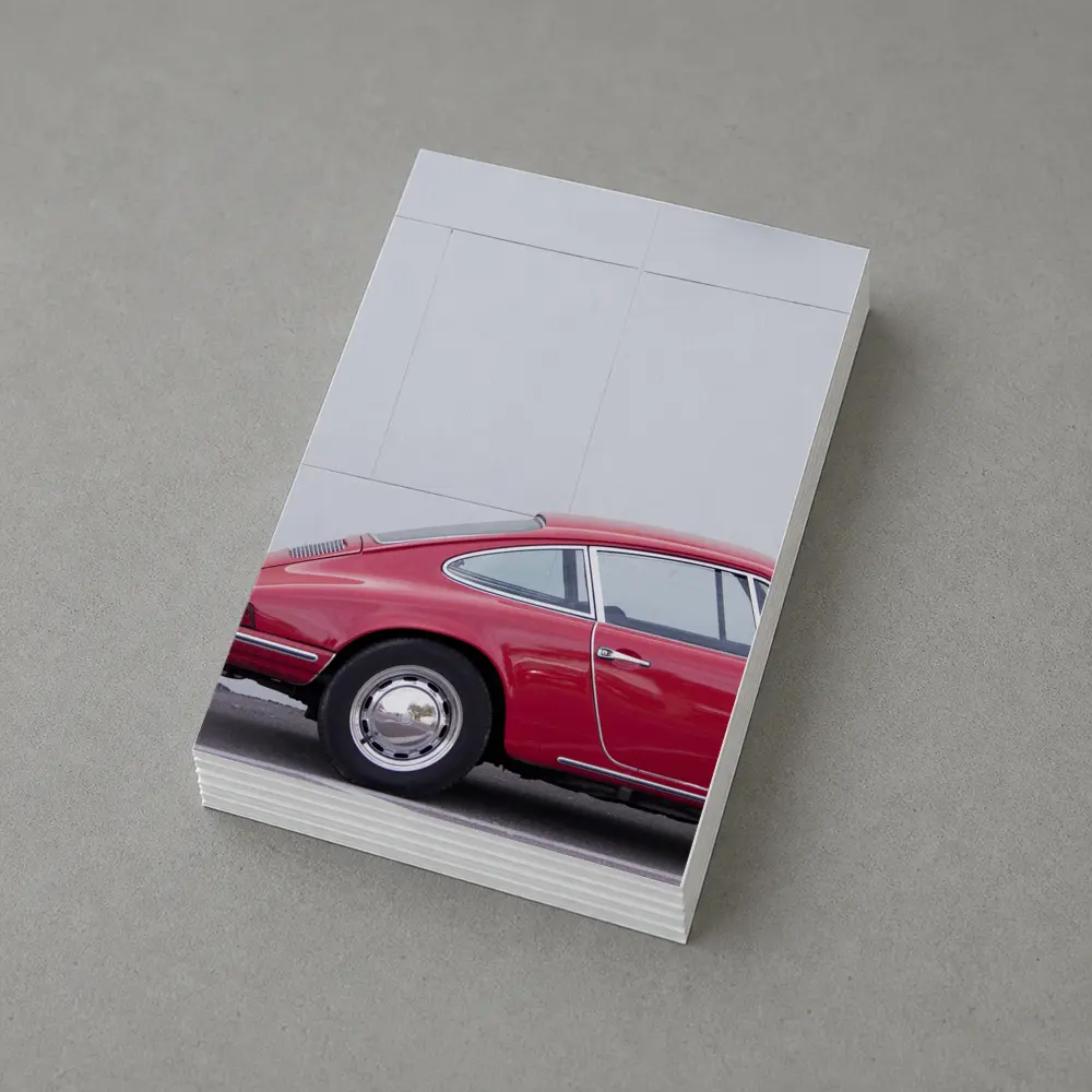 Classic Red Porsche 911 Against White Wall – Postcards
