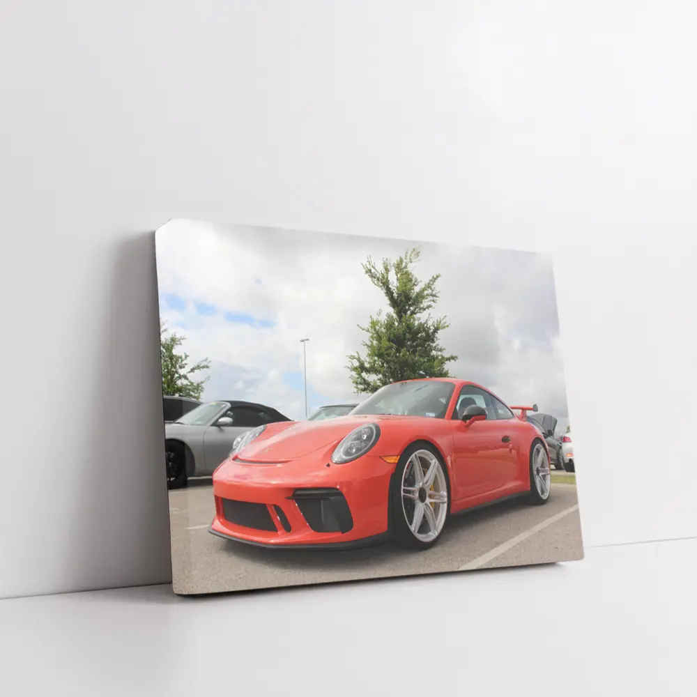 Porsche 911 GT3 Red Parking Lot – Wall Art