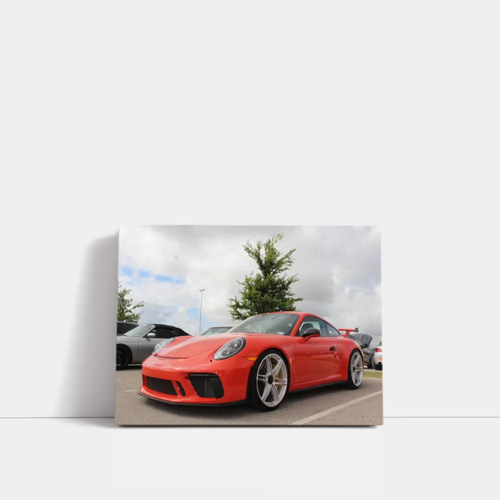 Porsche 911 GT3 Red Parking Lot – Wall Art