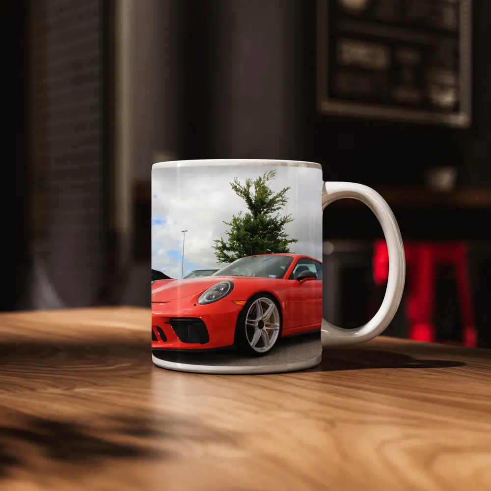Porsche 911 GT3 Red Parking Lot – Mugs