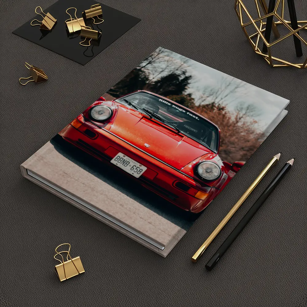 Red Porsche 911 Front View Doors Open – Notebooks