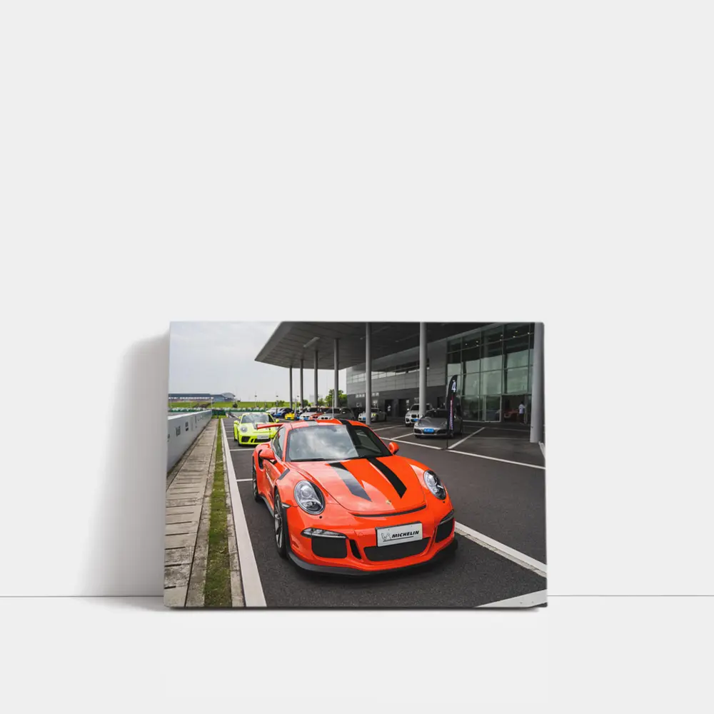 Porsche 911 GT3 RS Orange Track Day – Wall Art