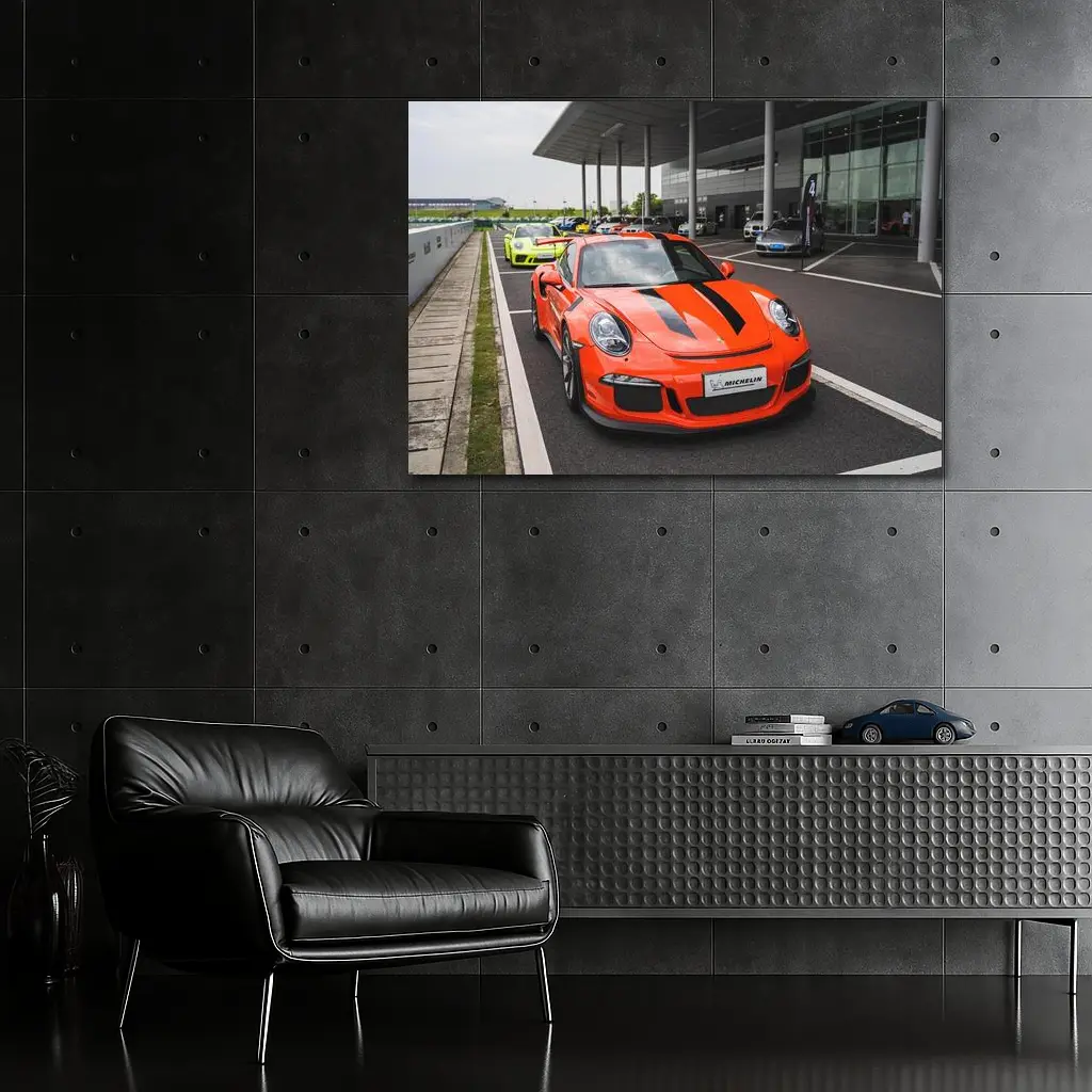 Porsche 911 GT3 RS Orange Track Day – Wall Art