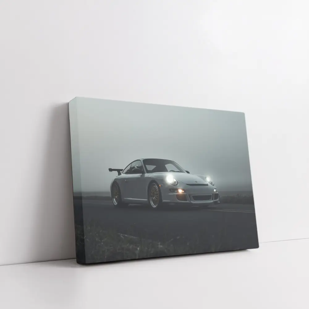 Porsche 911 GT3 Foggy Road Gray – Wall Art