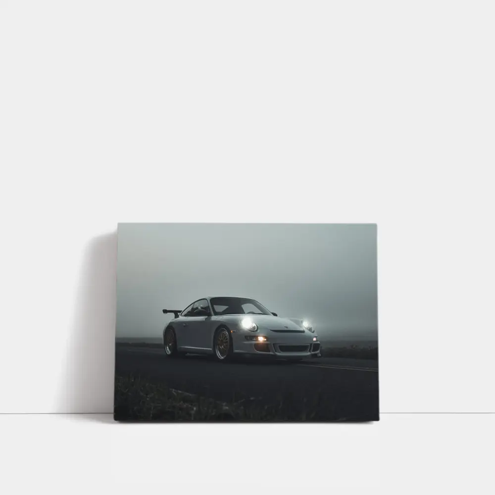 Porsche 911 GT3 Foggy Road Gray – Wall Art