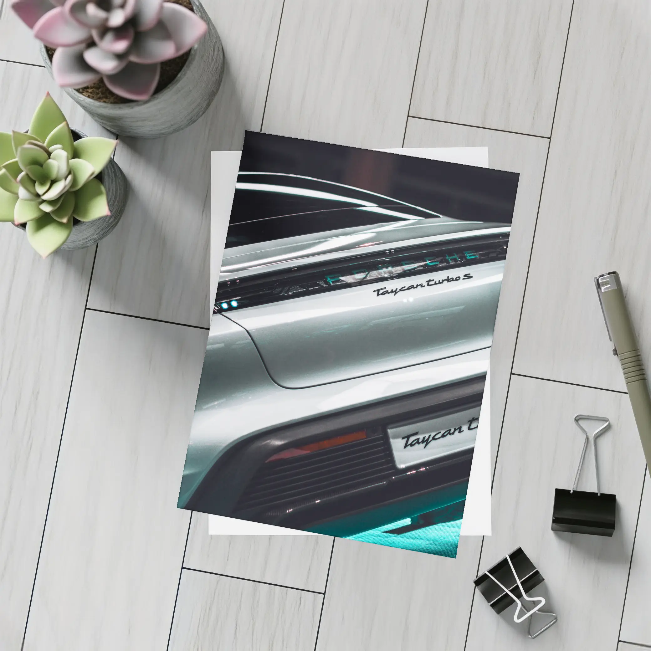Porsche Taycan Turbo S Rear Detail – Postcards