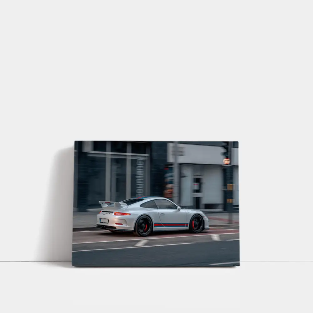 Porsche 911 GT3 White City Street – Wall Art