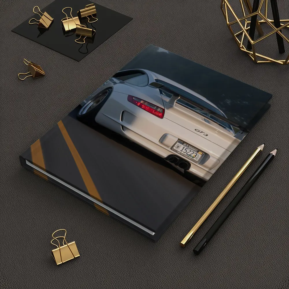Porsche 911 GT3 White Rear Foggy Road – Notebooks