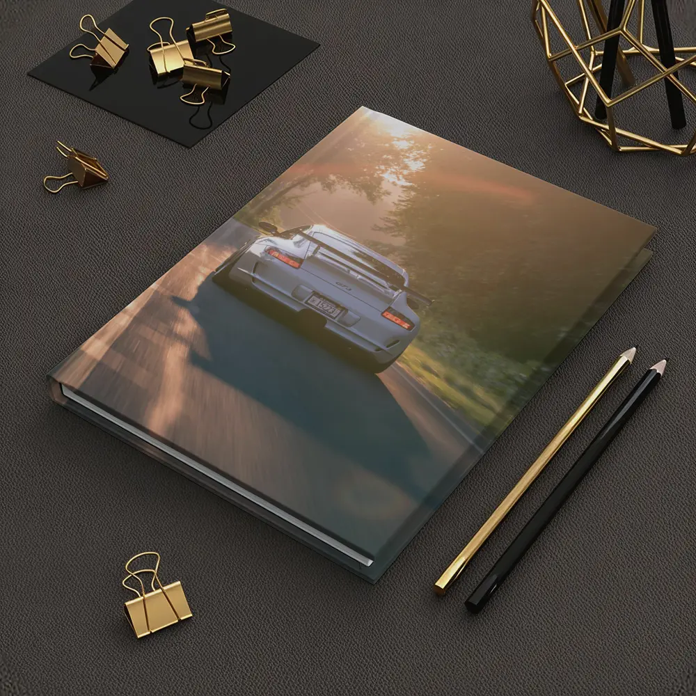 Porsche GT3 Driving Sunlit Country Road – Notebooks