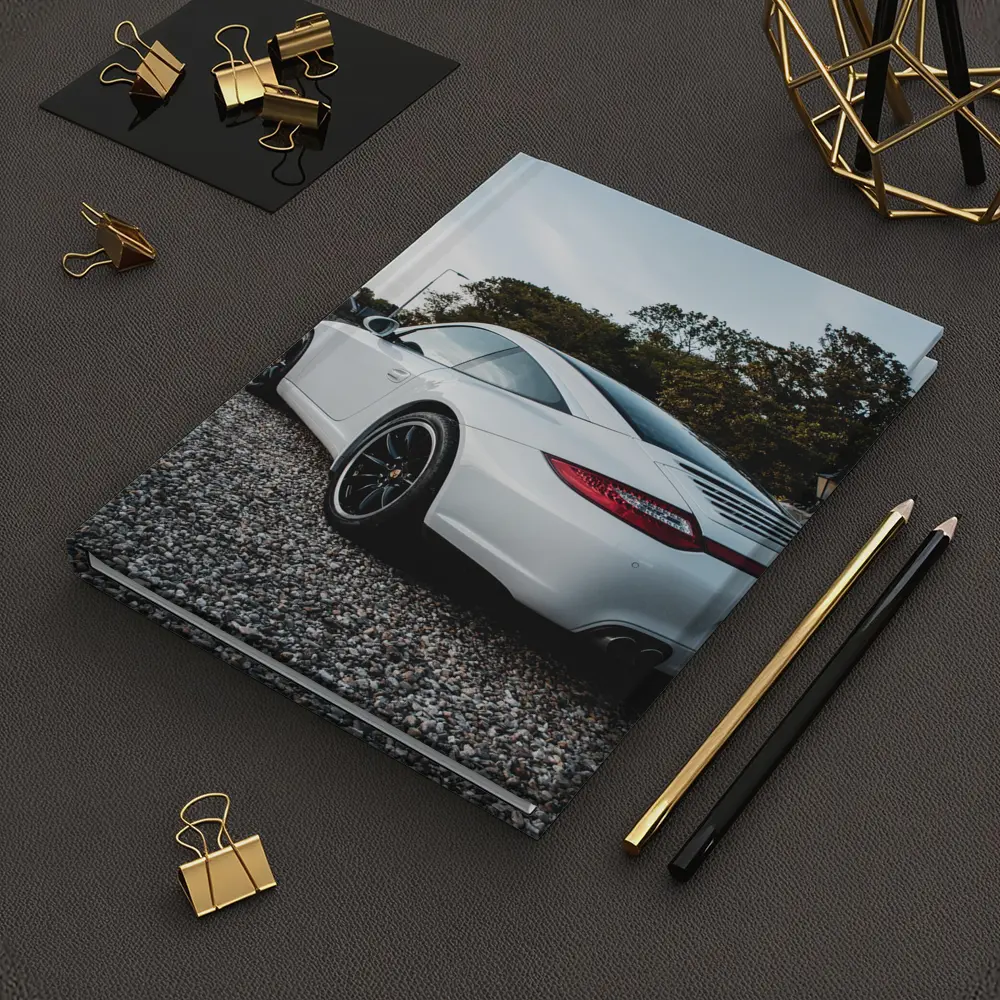 Porsche 911 White Rear Gravel Setting – Notebooks