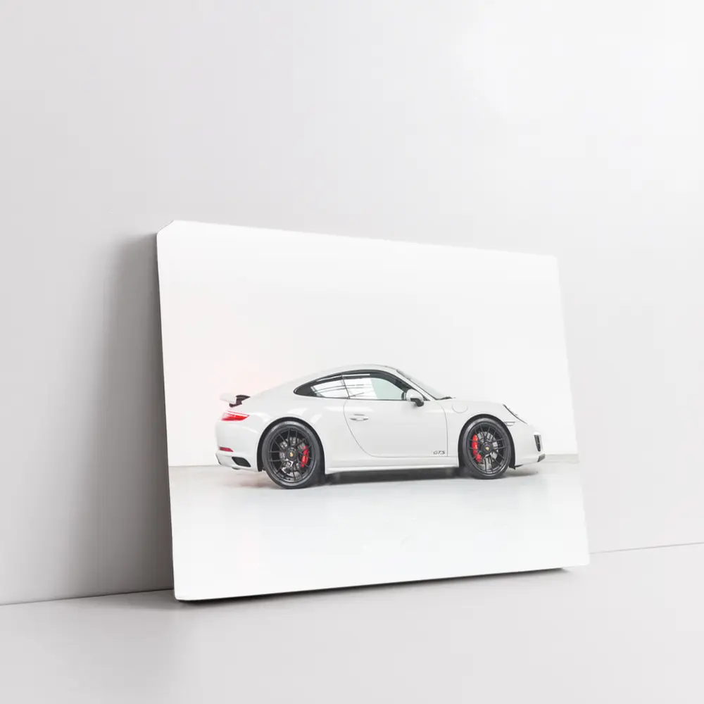 Porsche 911 GTS White Studio Side – Wall Art