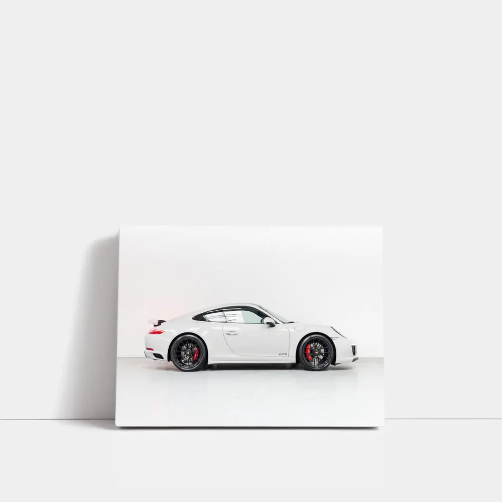 Porsche 911 GTS White Studio Side – Wall Art