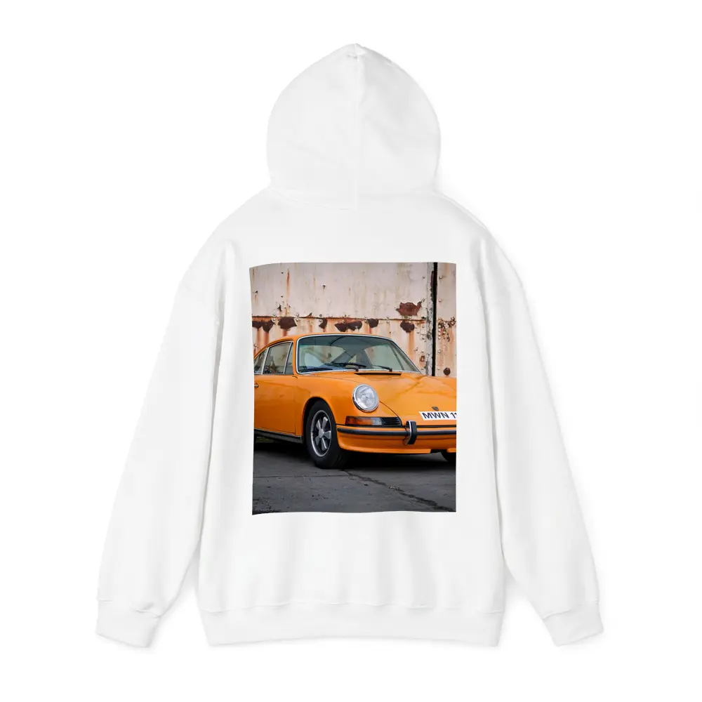 Porsche 911 Orange Classic Car Rusty Wall – Hoodies