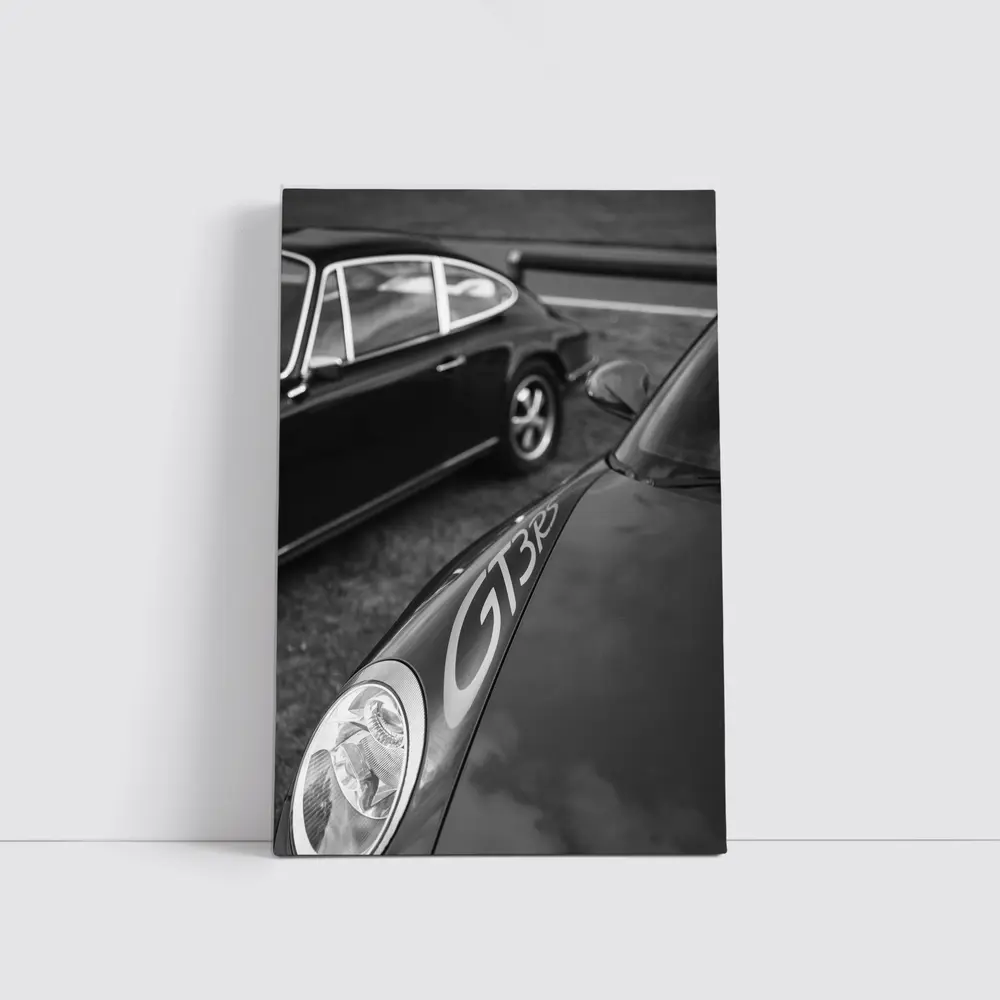 Porsche GT3 RS Classic Black and White – Wall Art