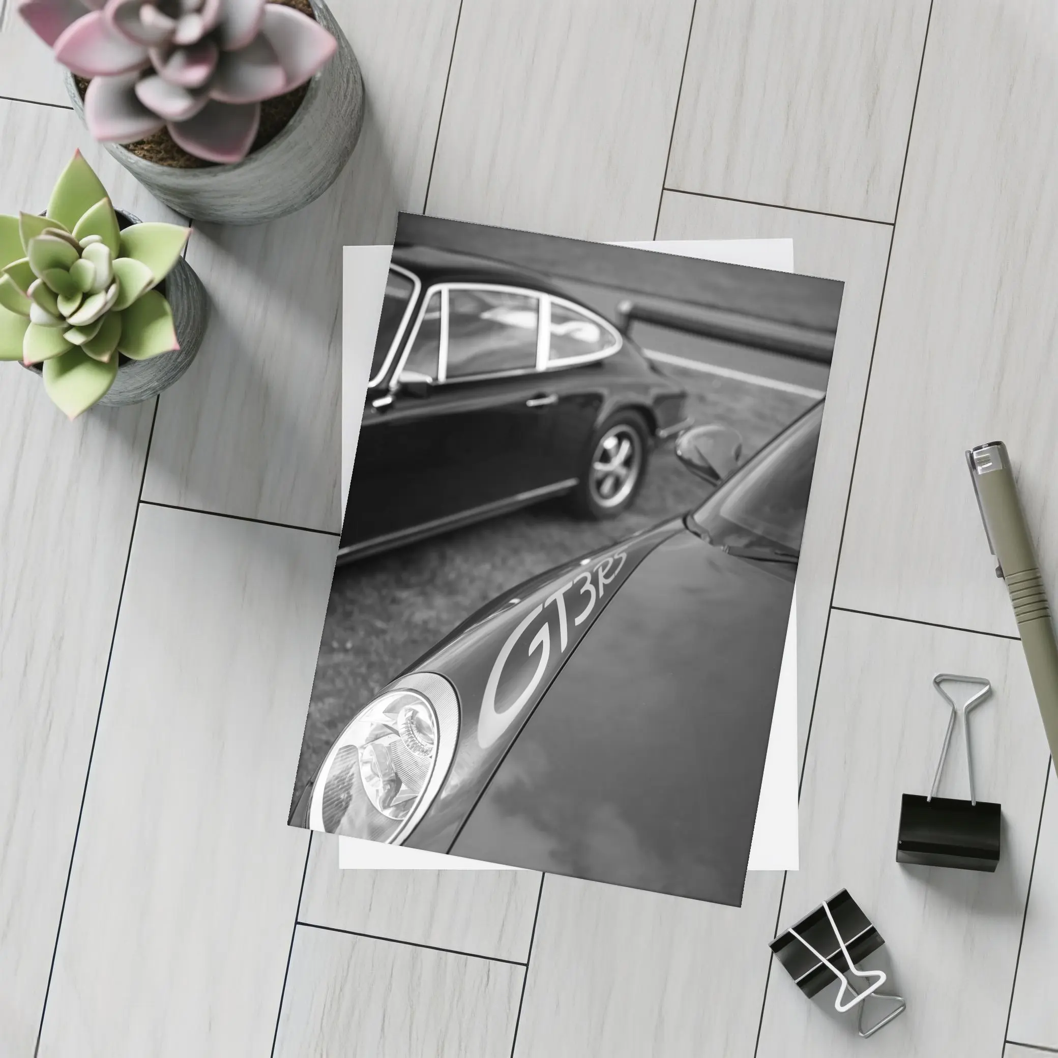 Porsche GT3 RS Classic Black and White – Postcards