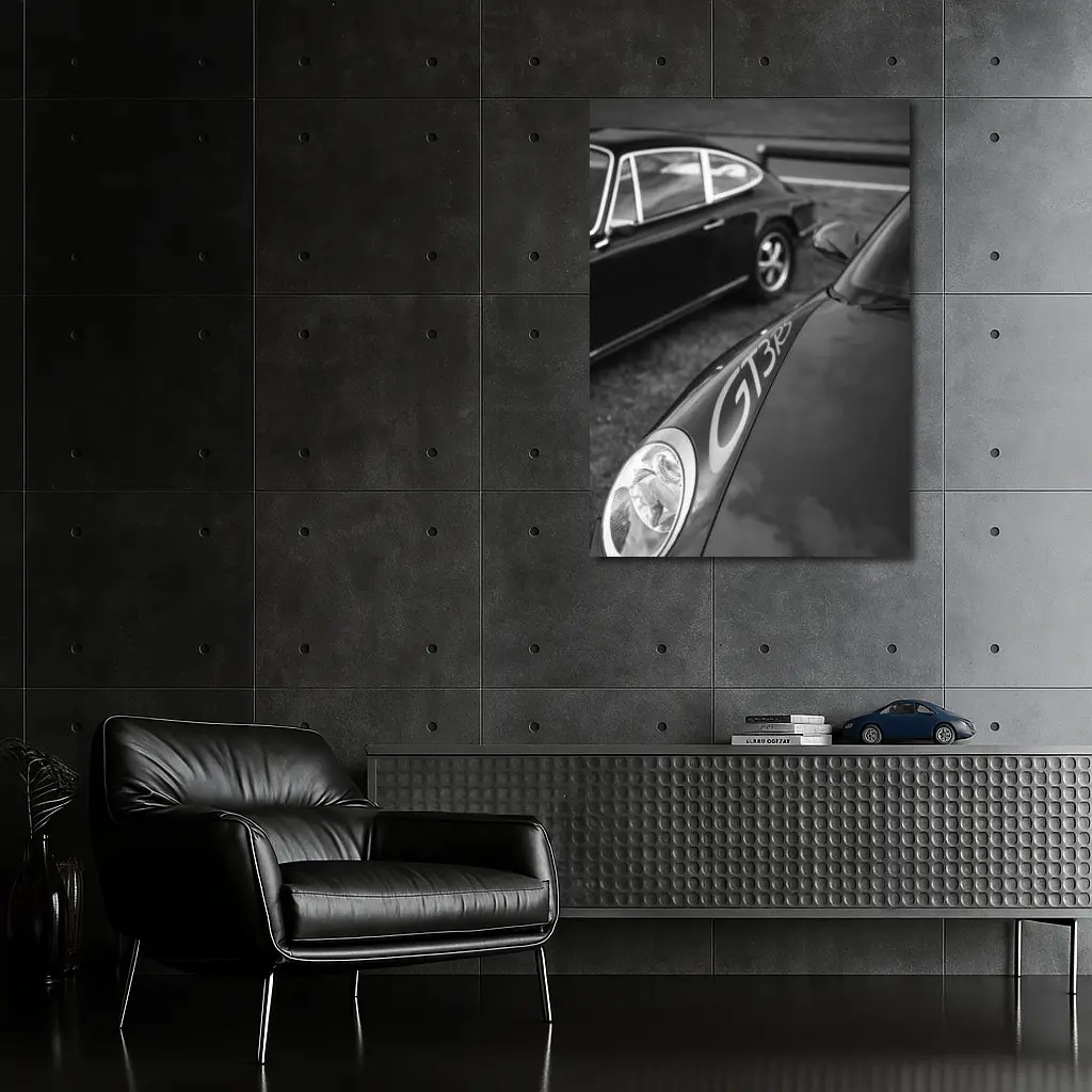 Porsche GT3 RS Classic Black and White – Wall Art