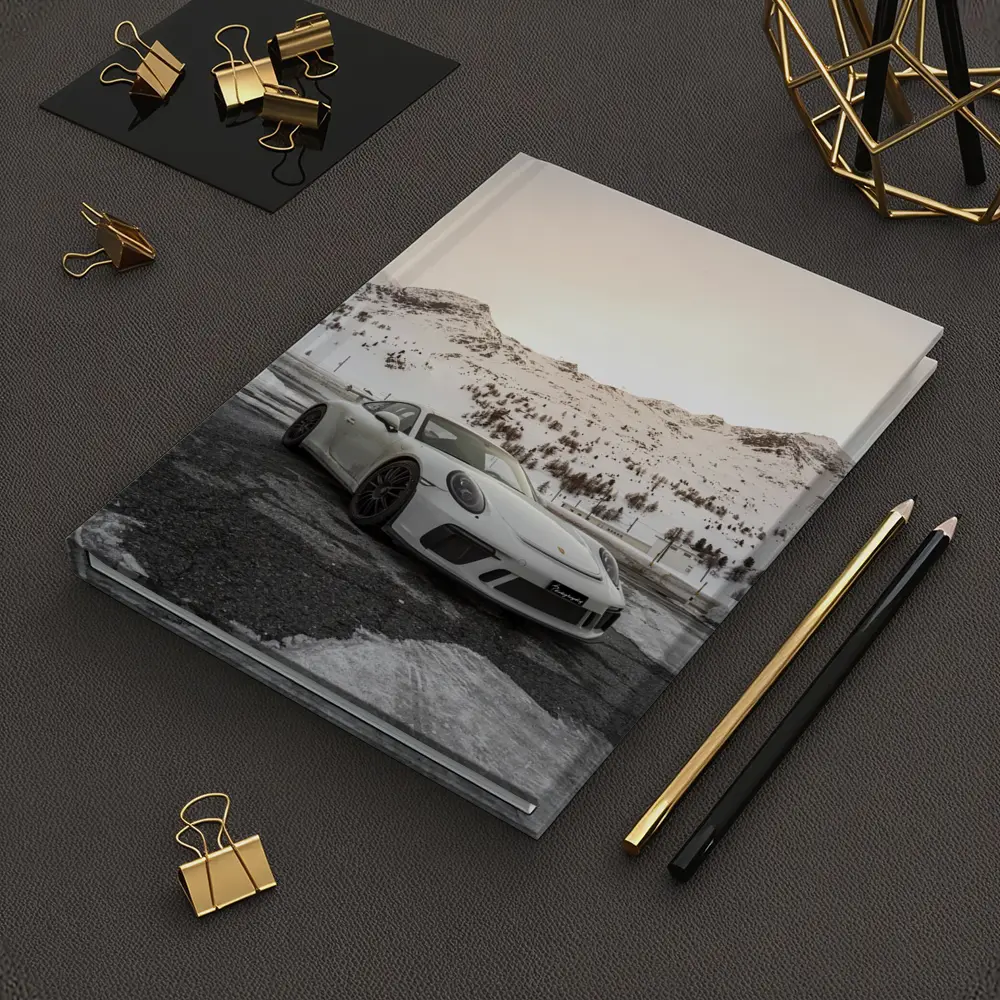 Porsche 911 GT3 White Snowy Mountain Setting – Notebooks
