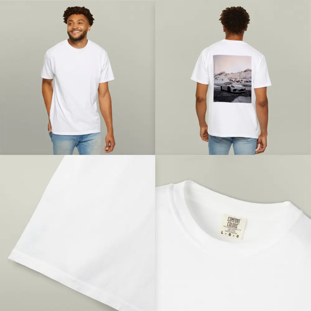 Porsche 911 GT3 White Snowy Mountain Setting – T-Shirts