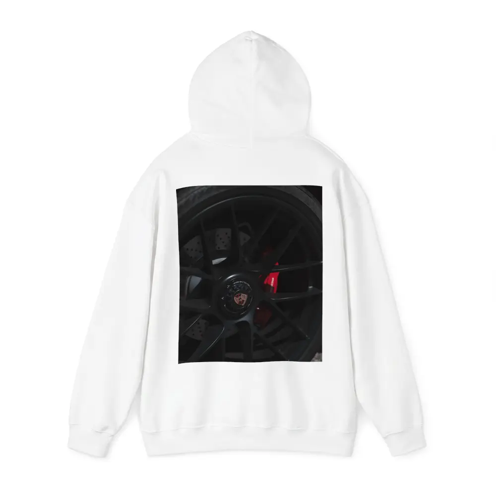 Porsche Black Alloy Wheel Red Brake Caliper – Hoodies