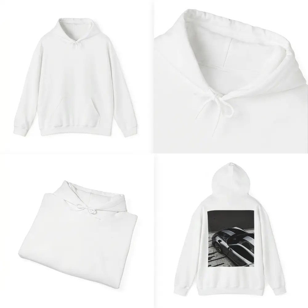 Porsche 911 GT Silver Street Overhead View – Hoodies