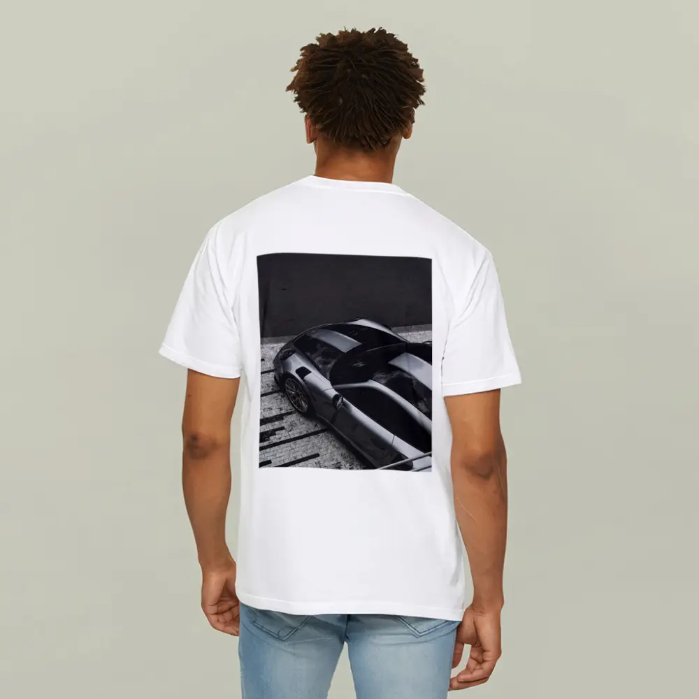 Porsche 911 GT Silver Street Overhead View – T-Shirts