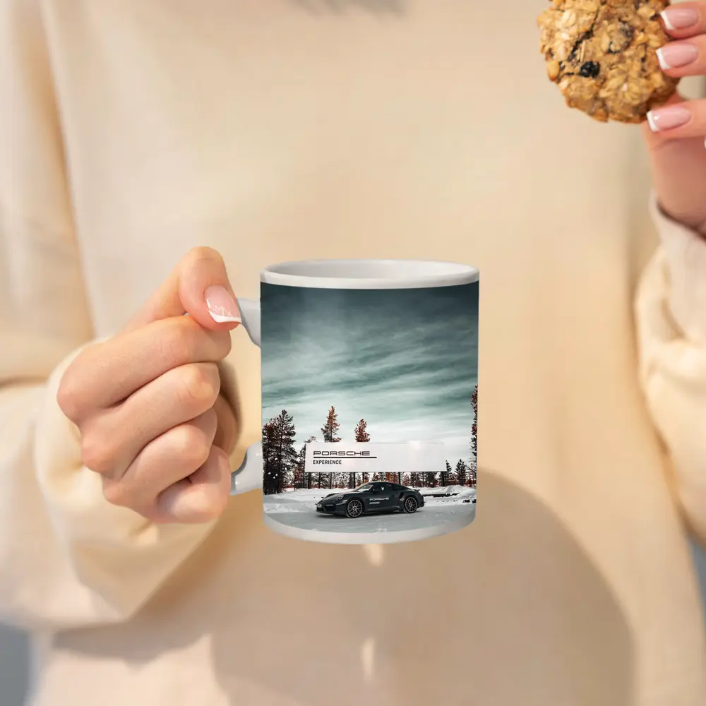 Porsche 911 Turbo Snow Winter Scene – Mugs