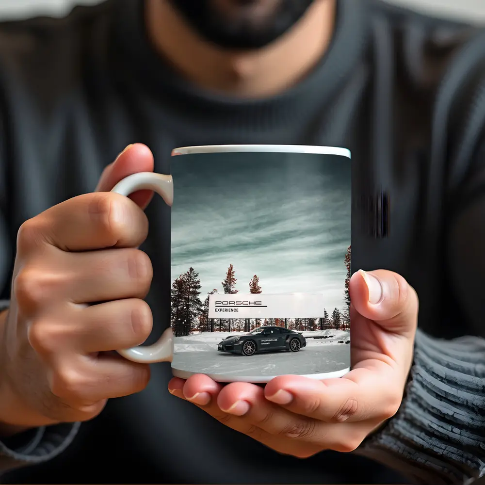 Porsche 911 Turbo Snow Winter Scene – Mugs