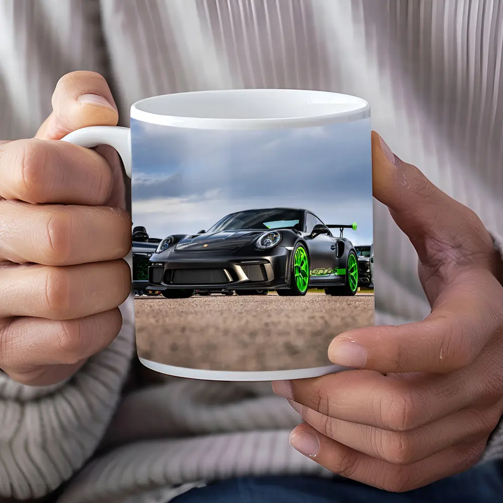Porsche GT RS Black Green Track Day – Mugs