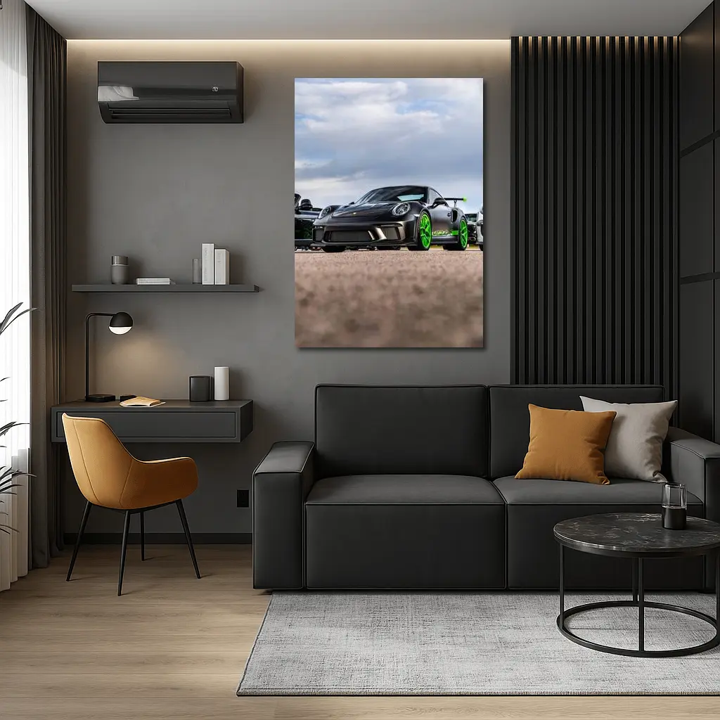 Porsche GT RS Black Green Track Day – Wall Art