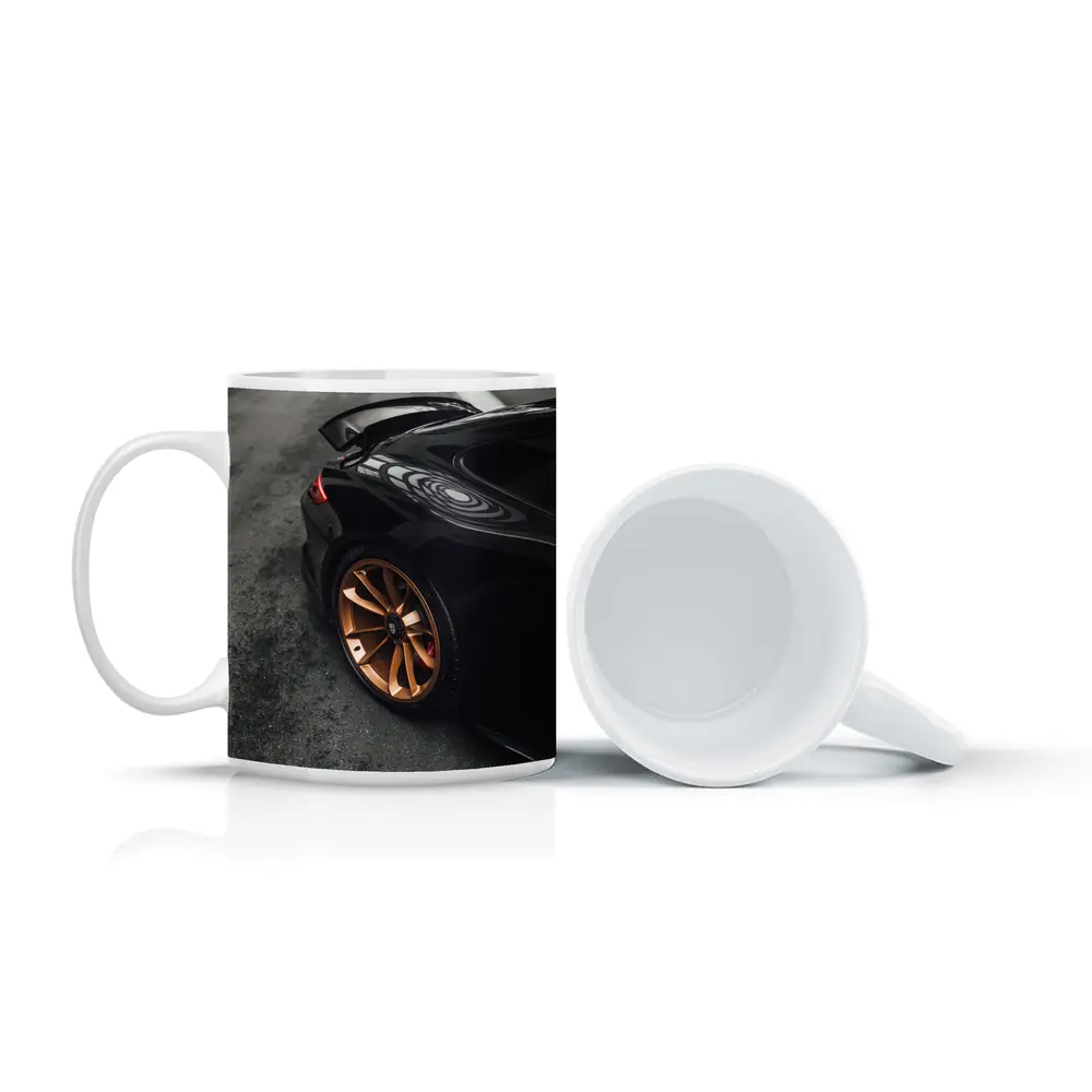 Black Porsche GT Bronze Wheels Garage – Mugs