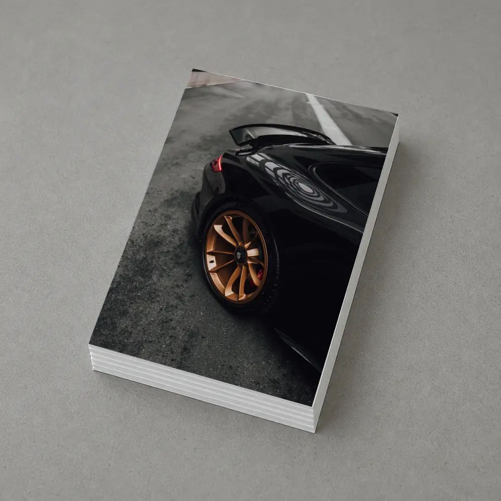 Black Porsche GT Bronze Wheels Garage – Postcards