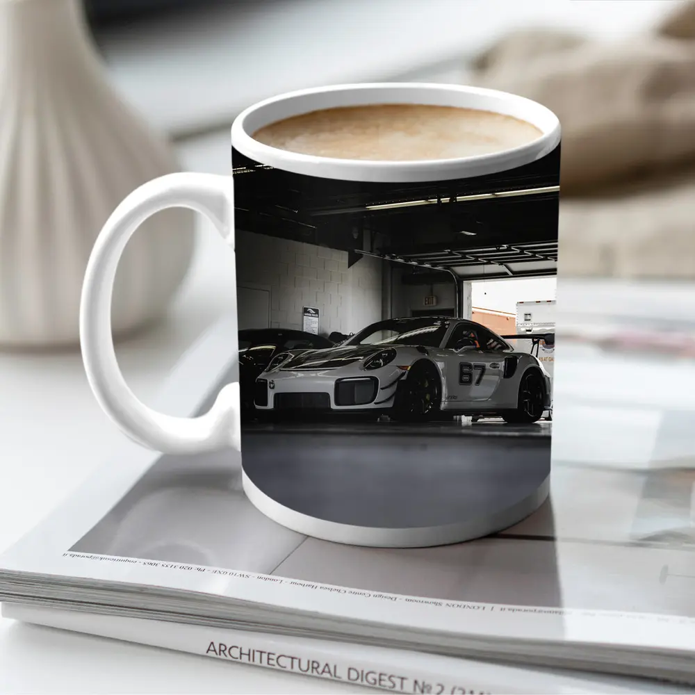 Porsche GT2 RS Race Car Pit Garage – Mugs