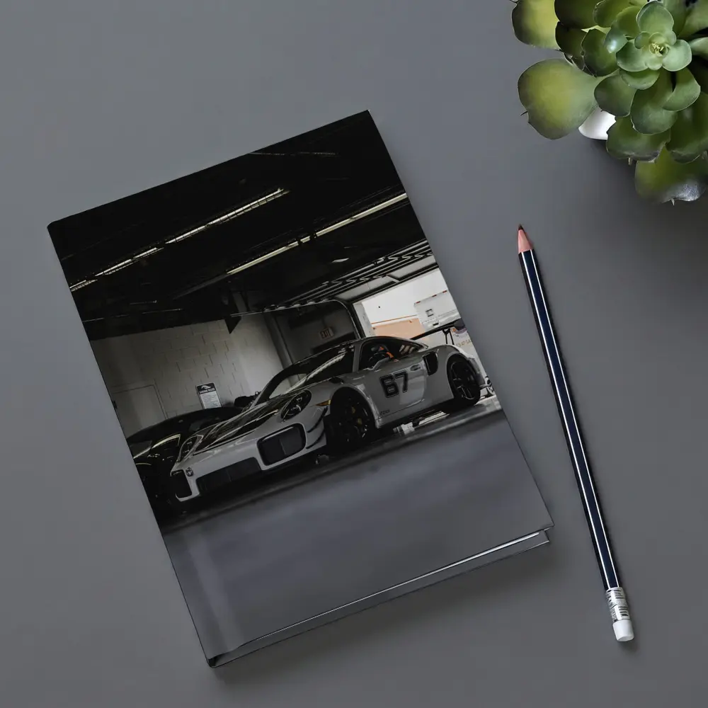 Porsche GT2 RS Race Car Pit Garage – Notebooks