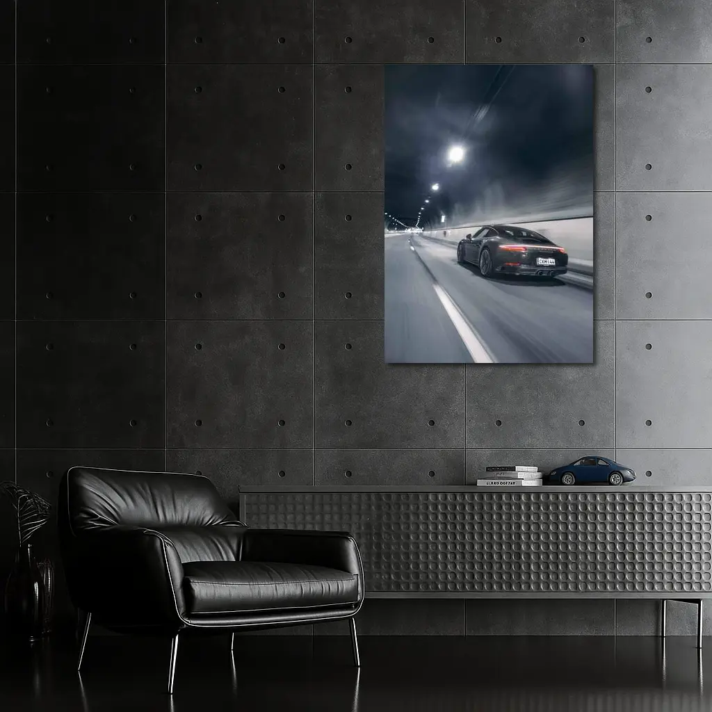 Porsche 911 Dark Tunnel Speed Shot – Wall Art