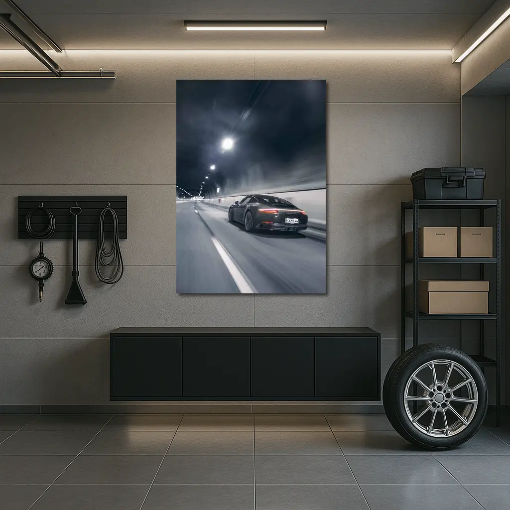 Porsche 911 Dark Tunnel Speed Shot – Wall Art