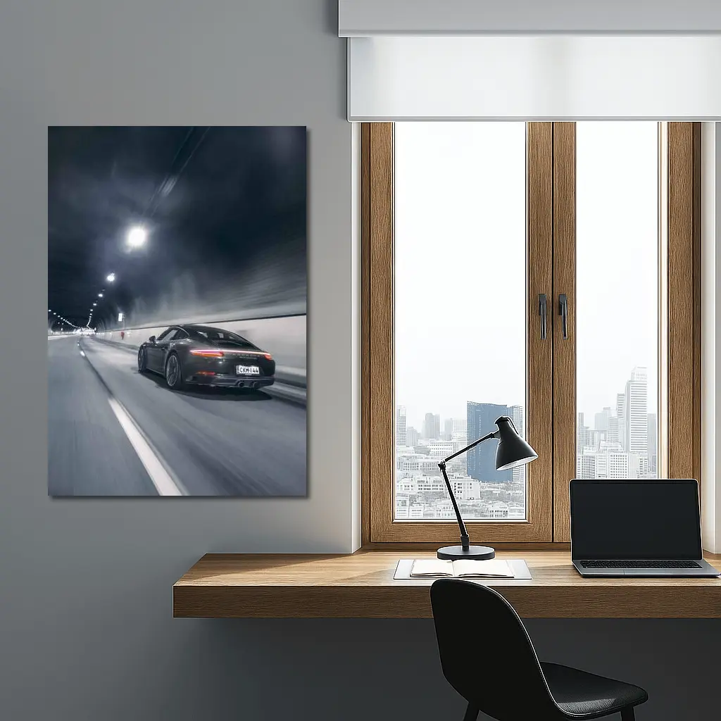 Porsche 911 Dark Tunnel Speed Shot – Wall Art
