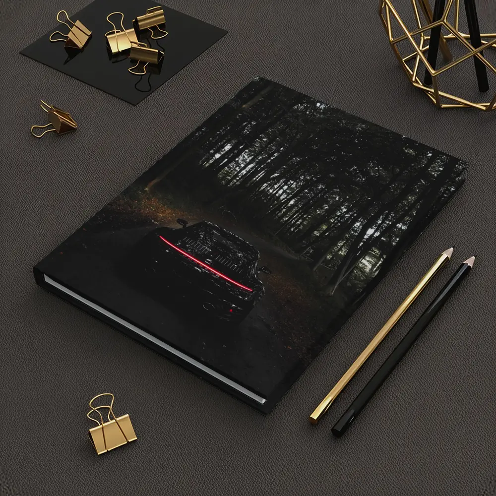 Porsche Taycan Black In Dark Forest – Notebooks