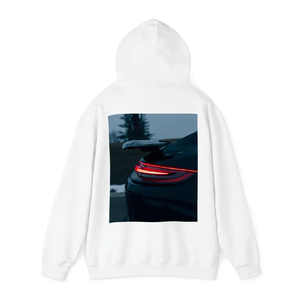 Porsche GT Black Rear Light Winter Dusk – Hoodies