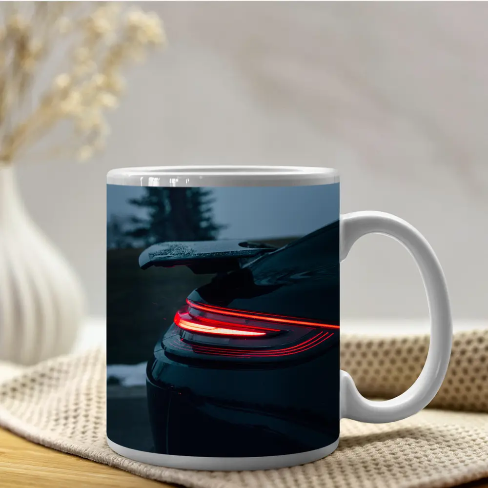 Porsche GT Black Rear Light Winter Dusk – Mugs