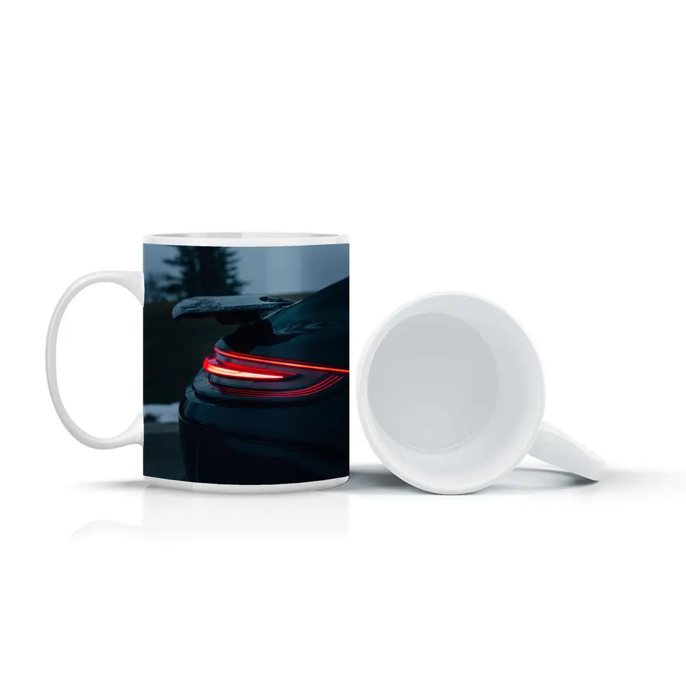 Porsche GT Black Rear Light Winter Dusk – Mugs